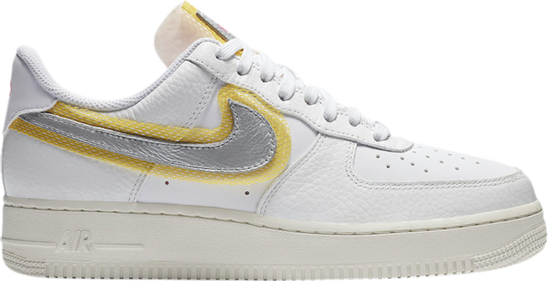 NIke Wmns Air Force 1 '07 LX 'White Metallic Silver Gold'