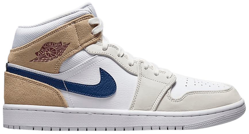 Air Jordan 1 Mid 'White Khaki Blue Void