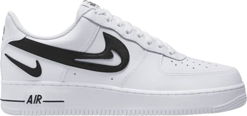 Nike Air Force 1 '07 'Cut Out Swoosh - White Black'