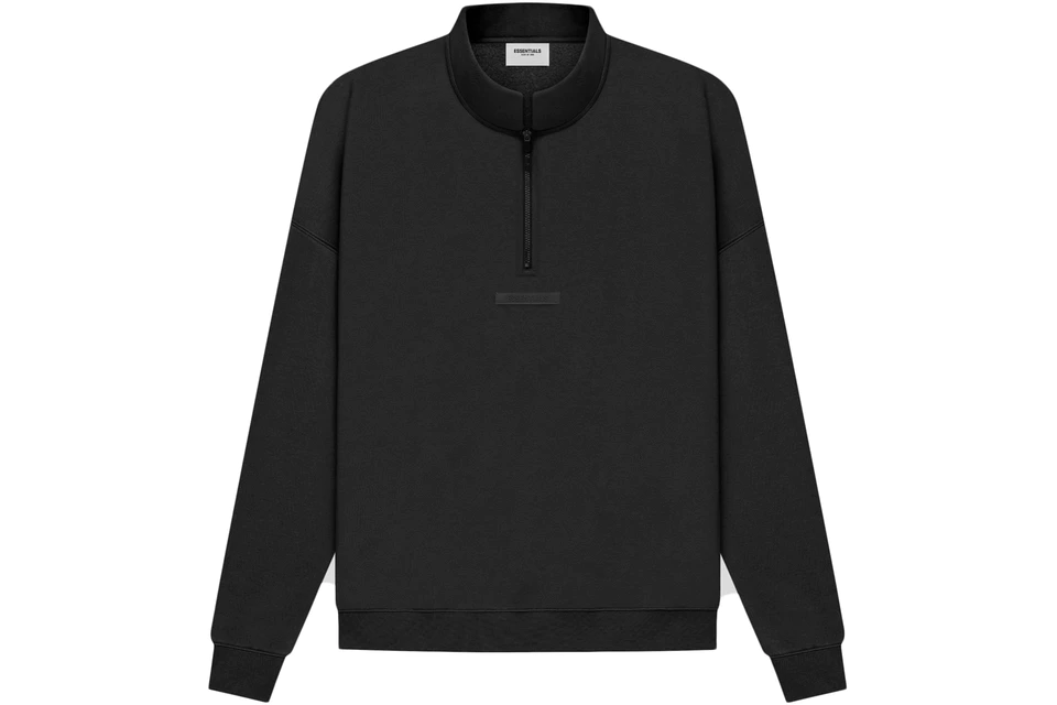 Fear of God Essentials Half Zip Sweater Black/Stretch Limo