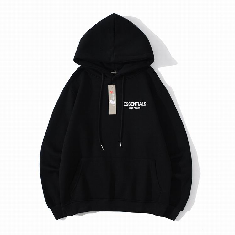 Fear Of God Essentıals Back Logo Hoodie Black