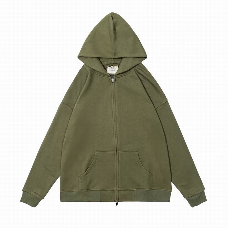 Fear Of God 6TH Collectıon  Zipper Hoodie Khaki