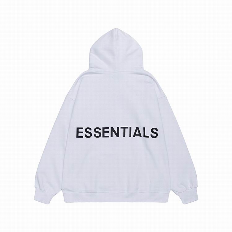 Fear Of God Essentials Back Logo Hoodie White