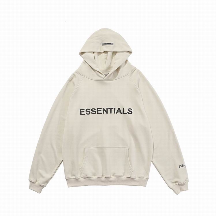 Fear Of God Front Logo Essentıals Hoodie Natural