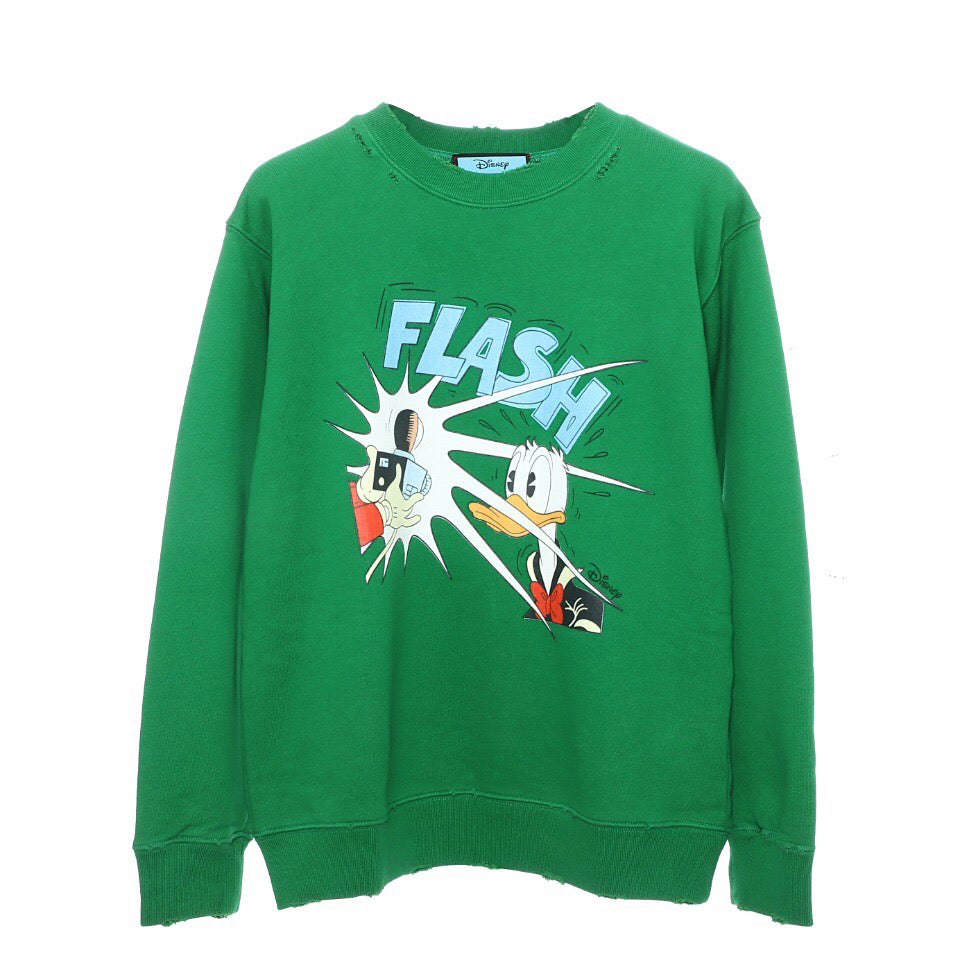 Disney x Gucci Donald Duck cotton sweatshirt Green 21FW