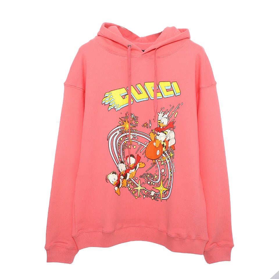 Disney x Gucci Donald Duck hooded  Sweatshirt Pink 21FW