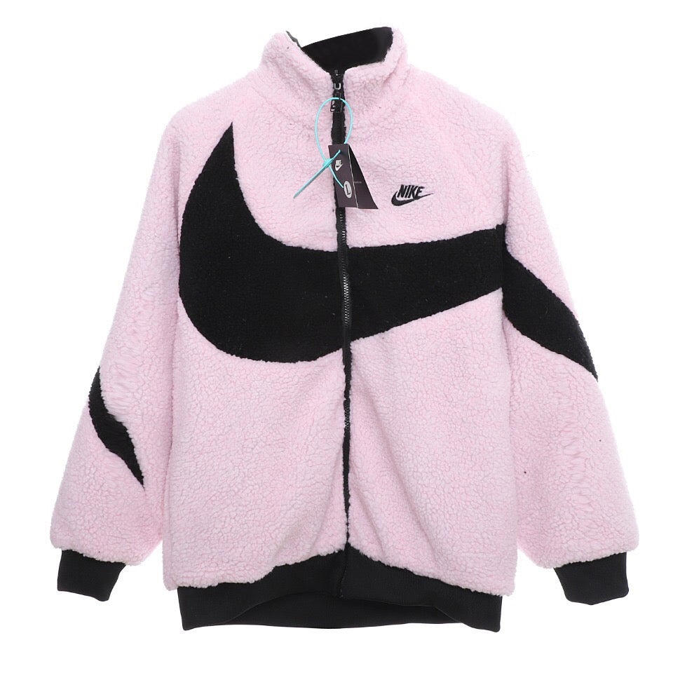Nike BIG SWOOSH Double Sided Polar Jacket Pink/Black
