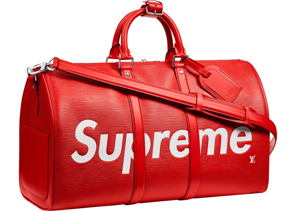 Louis Vuitton x Supreme Keepall Bandouliere Epi 45 Red  Follow Product
