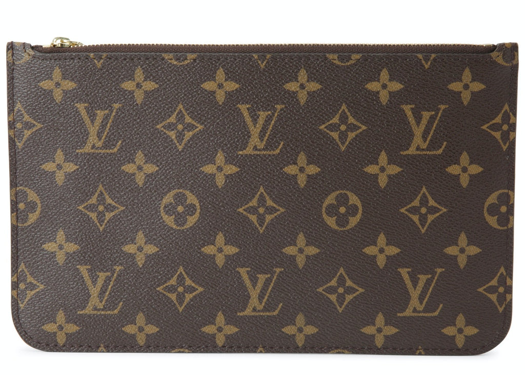Louis Vuitton Pochette Monogram MM/GM Beige Lining in Canvas with Gold-tone
