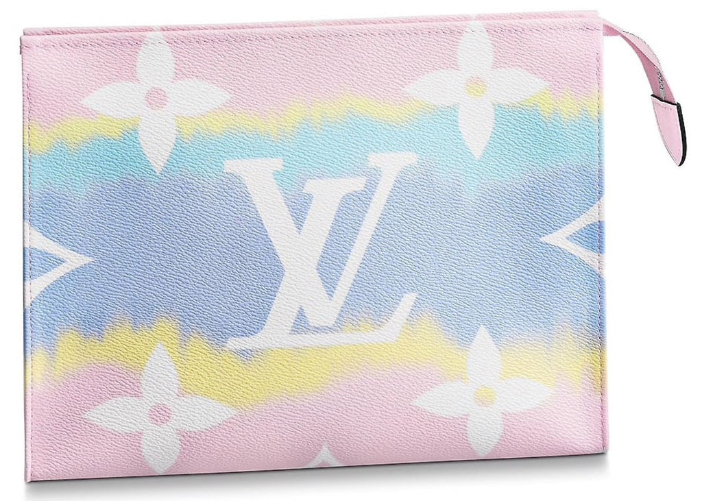 Louis Vuitton Toiletry Pouch LV Escale 26 Pastel in Coated Canvas/Cowhide Leather with Silver-tone