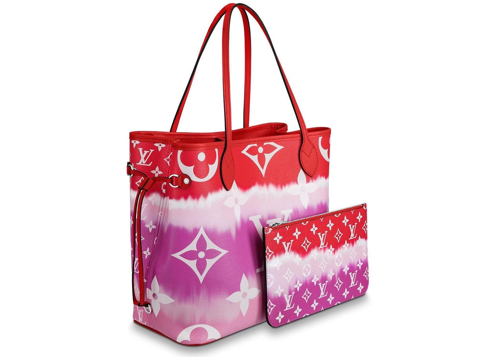 Louis Vuitton Neverfull LV Escale MM Rouge in Coated Canvas/Cowhide Leather with Silver-tone