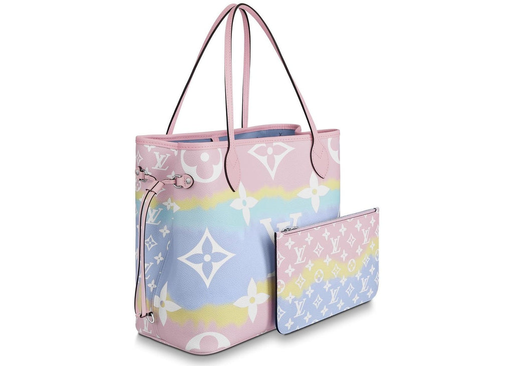 Louis Vuitton Neverfull LV Escale MM Pastel in Coated Canvas/Cowhide Leather with Silver-tone