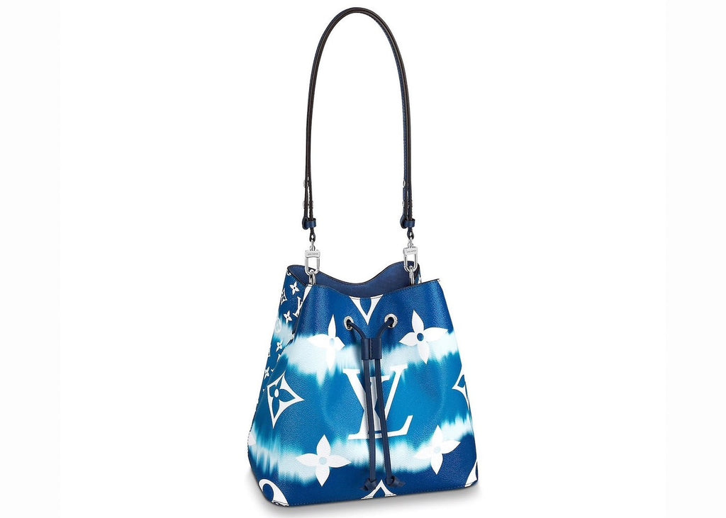 Louis Vuitton NeoNoe LV Escale MM Bleu in Coated Canvas/Cowhide Leather with Silver-tone
