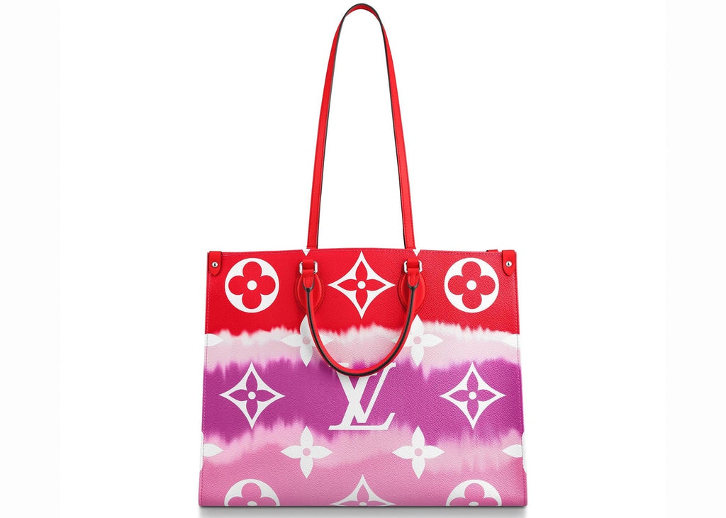 Louis Vuitton Onthego LV Escale GM Rouge in Coated Canvas/Cowhide Leather with Silver-tone
