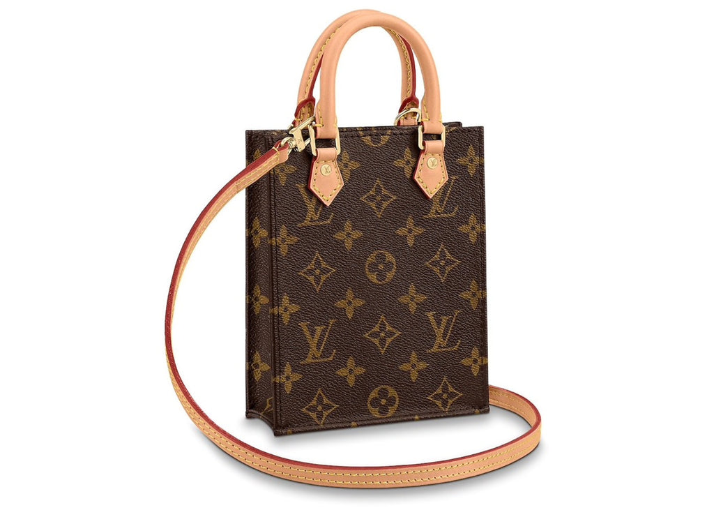 Louis Vuitton Petit Sac Plat Monogram Brown in Coated Canvas with Gold-tone