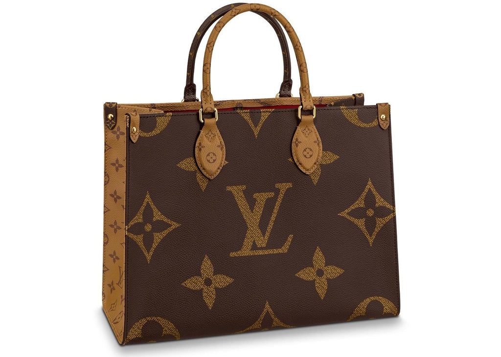 Louis Vuitton Onthego Monogram Giant Reverse MM Brown in Coated Canvas with Gold-tone