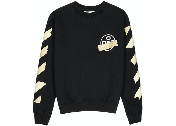 OFF-WHITE Tape Diag Arrows Sweatshirt Black