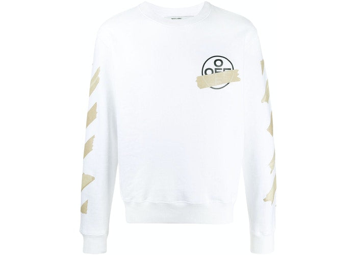 OFF-WHITE Tape Diag Arrows Sweatshirt White