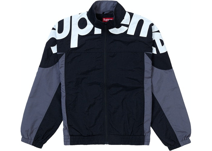 Supreme 19FW Shoulde LOGO Track Jacket Black/Gray