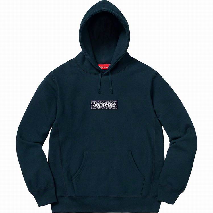 Supreme Bandana Box Logo Hooded Sweatshirt Navy