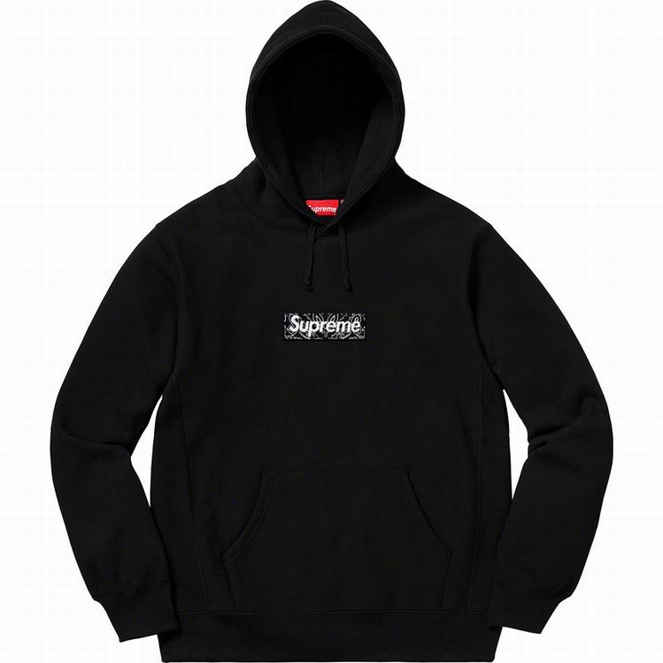 Supreme Bandana Box Logo Hooded Sweatshirt Black