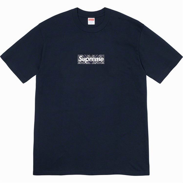 Supreme Bandana Box Logo Navy T shirt