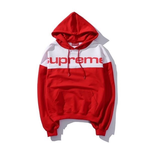 Supreme Hoodie Red/White