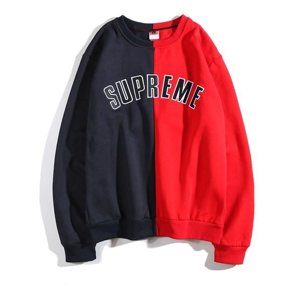 Supreme Split Crewneck Black/Red