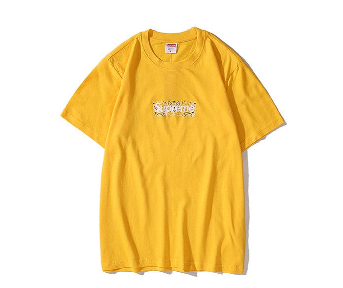 Supreme Bandana Box Logo Yellow T shirt