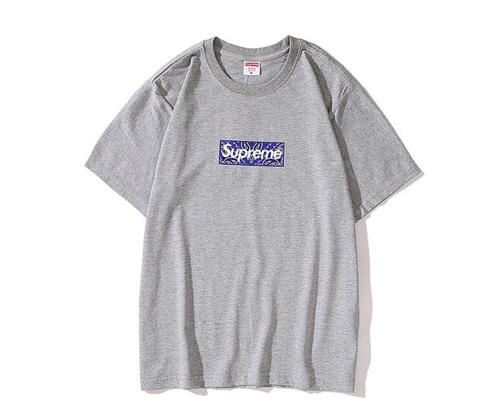 Supreme Bandana Box Logo Gray T shirt
