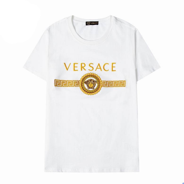 Versace Medusa Head logo embroidered Tee White