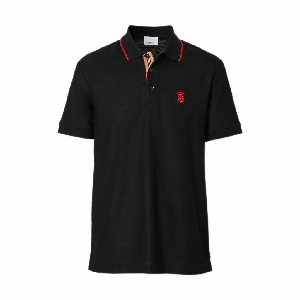 Burberry Icon Stripe Placket Cotton Piqué Polo Shirt