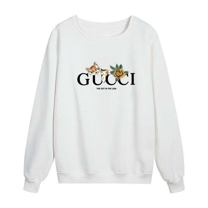 Gucci Cat print sweatshirt White