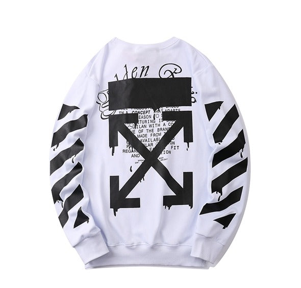 OFF-WHITE Dripping Arrows Incompiuto Sweatshirt White