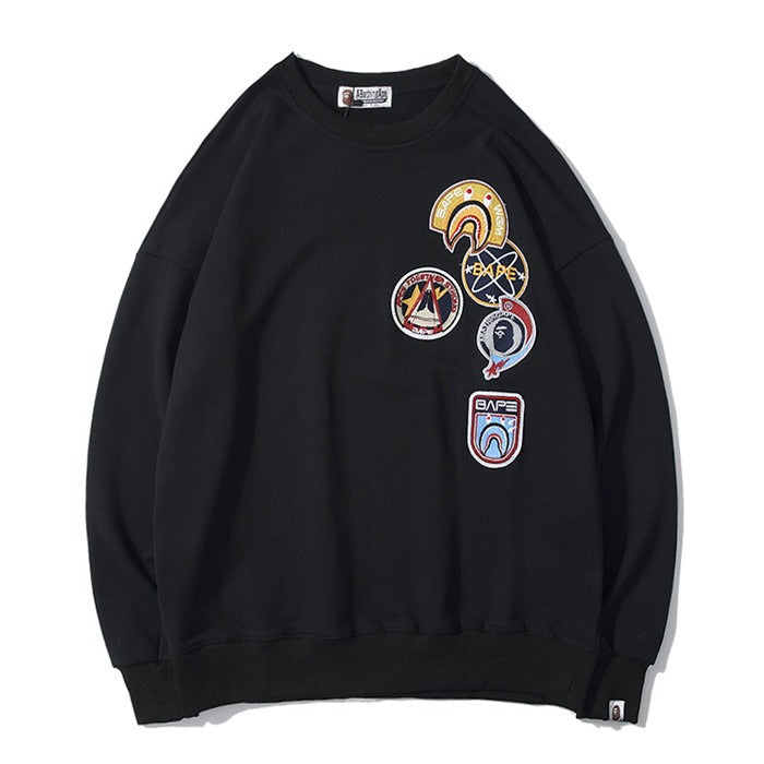 Aape Black Rosette Sweatshirt