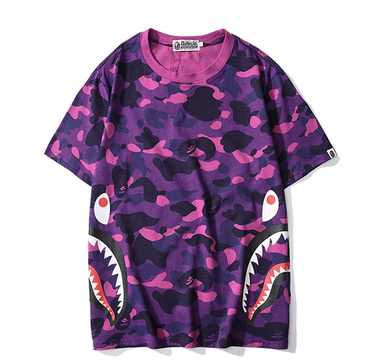 Bape Shark Purple Camo Tee