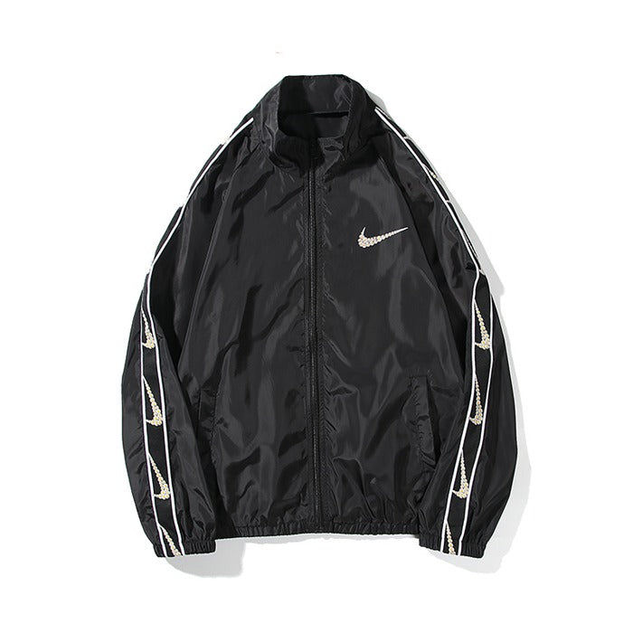 Nike Floral Embroidered Windbreake Black