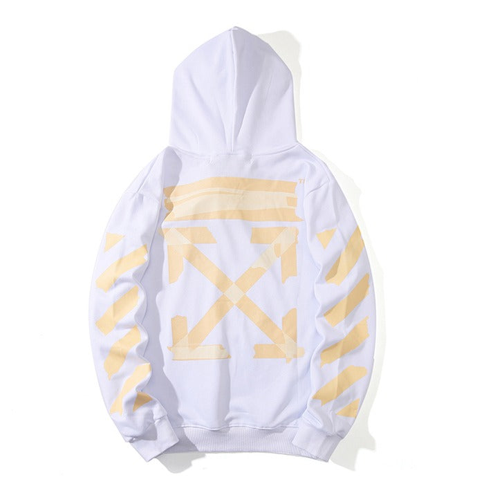 OFF-WHITE Tape Diag Arrows Hoodie White