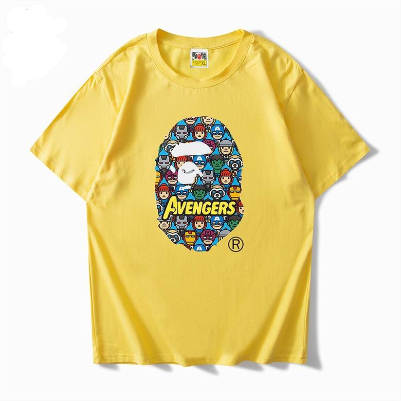 BAPE x Marvel Avengers Ape Head Tee Yellow