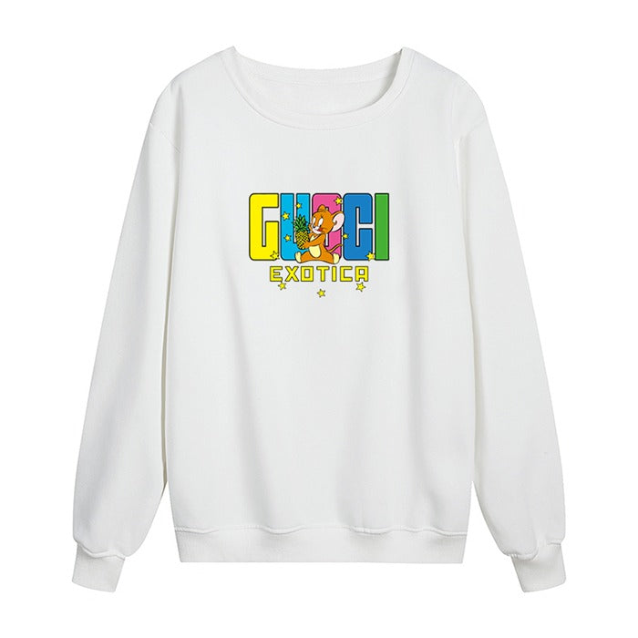 Gucci Exotic Logo Print Sweatshirt White