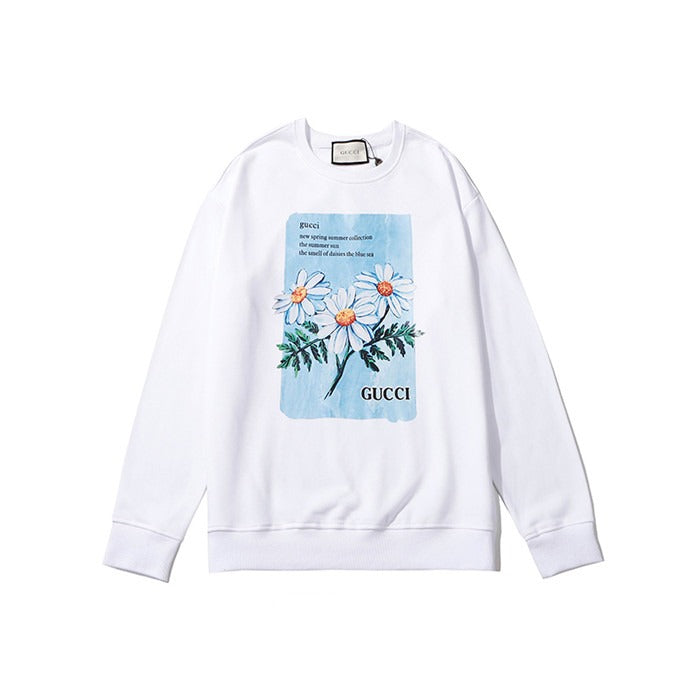 Gucci Flowers Logo print sweatshirt White