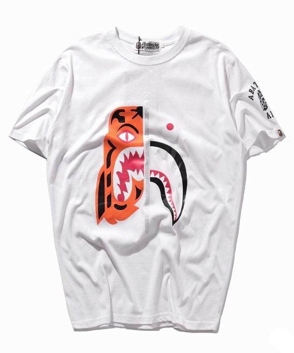 Bape Shark/Tiger White Tee