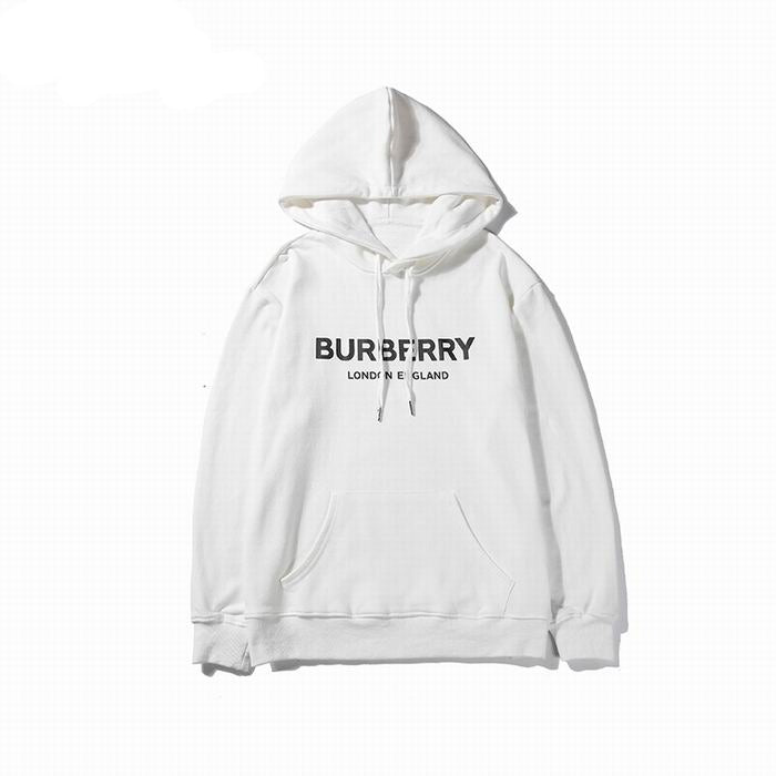 Burberry Logo Print Hoodie White