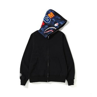 Bape Shark Zipper Black Color Hoodie