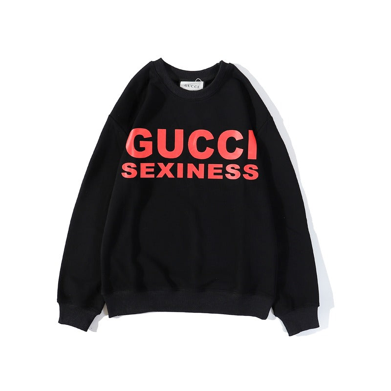 Gucci Sexiness Print Logo Sweatshirt Black