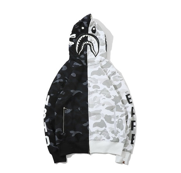Bape Shark Black/White Camo