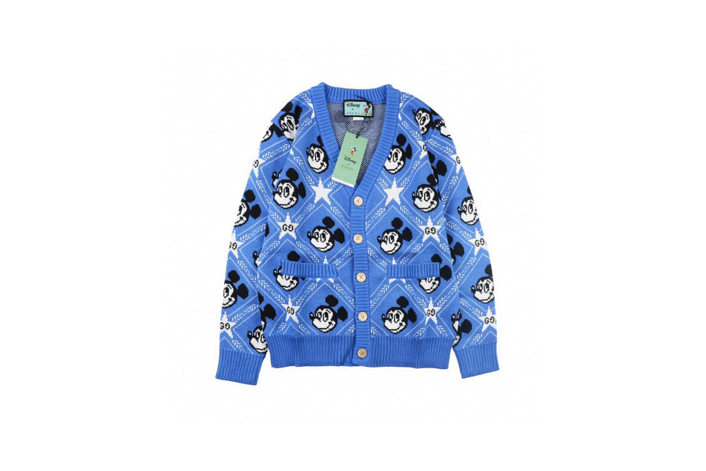 Gucci x Disney Mickey Wool Cardigan Blue