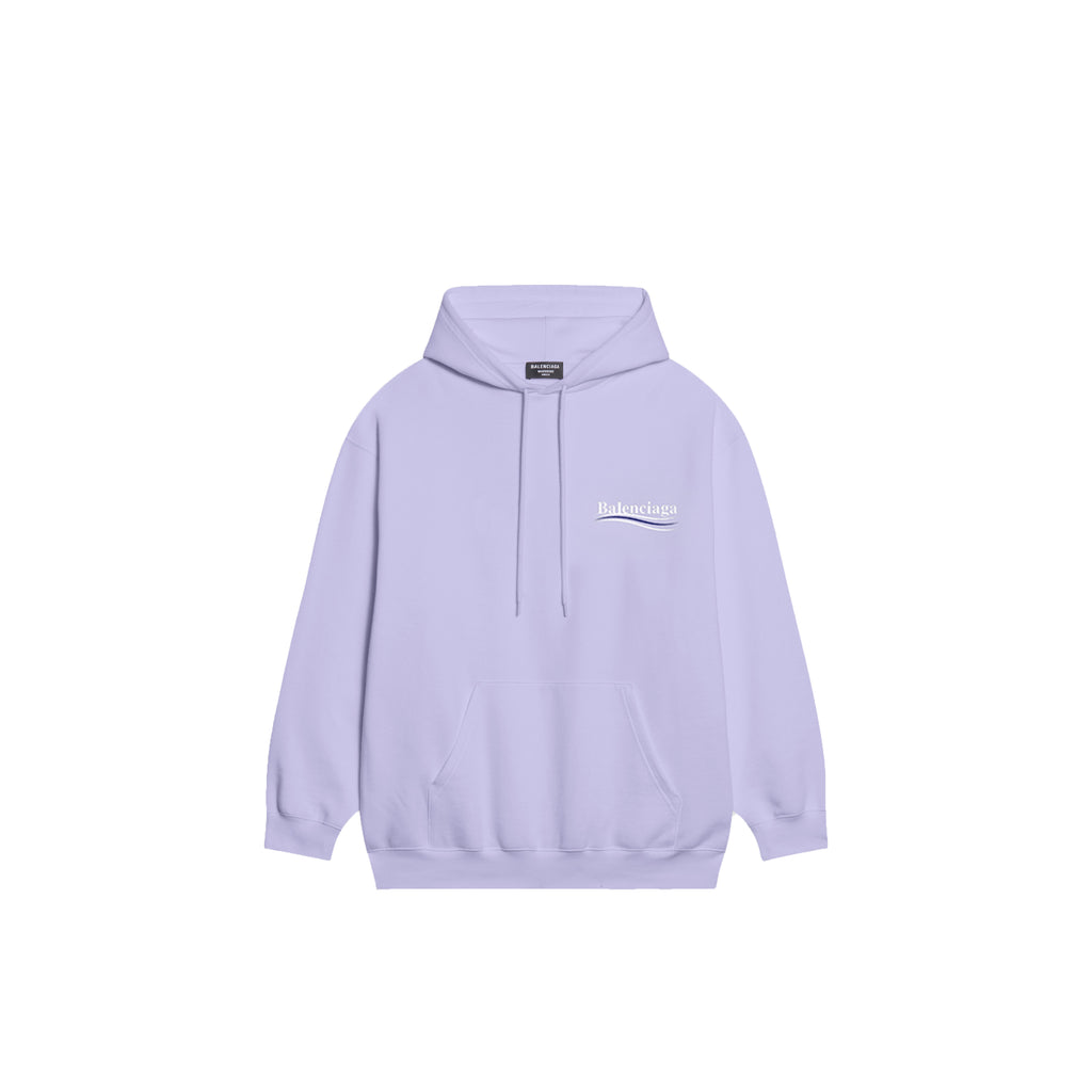 Balenciaga Women's Political Campaign Medium Fit Hoodie In Purple