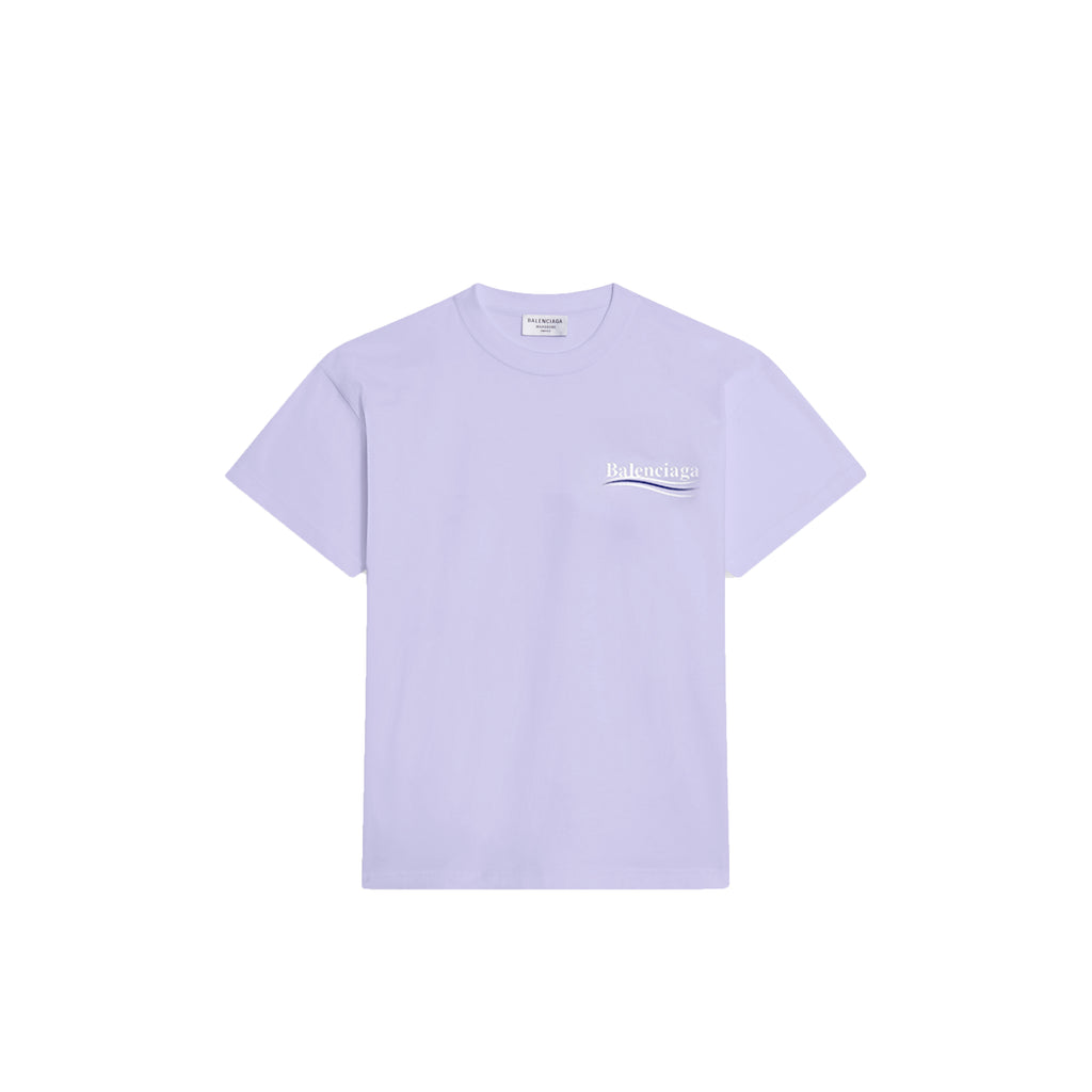 Balenciaga Women's Political Campaign Small Fit T-shirt In Purple
