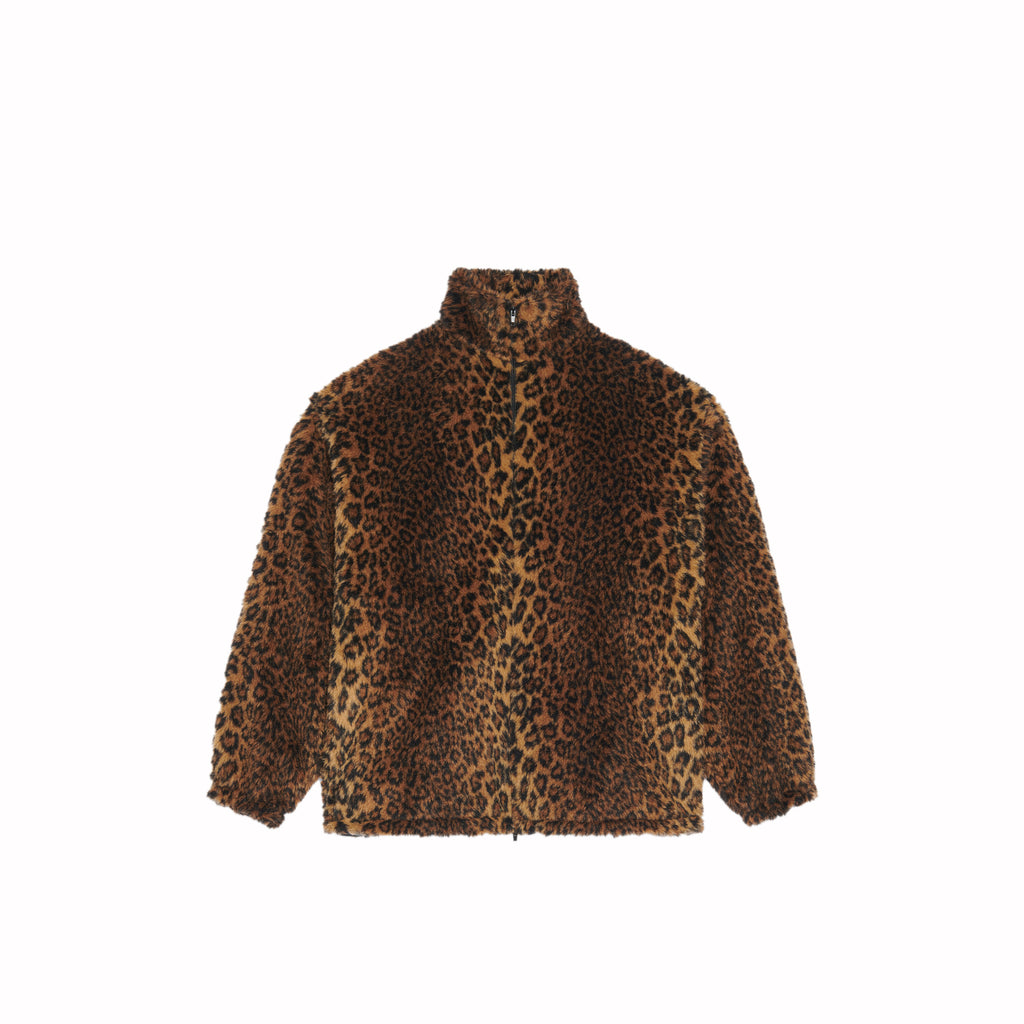 Balenciaga Women's Leopard Zip-Up Jacket In Beige